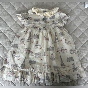Janie and Jack Cream Baby Paris Dress